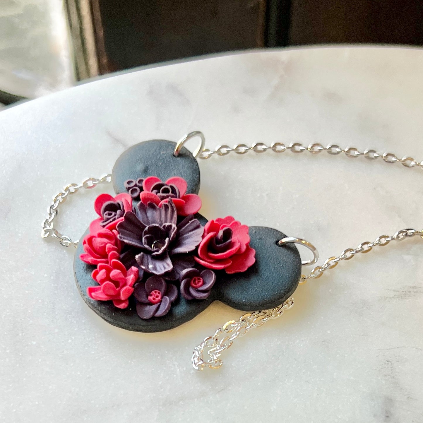 Minnie | Large Floral | Necklace or Earrings | Winter