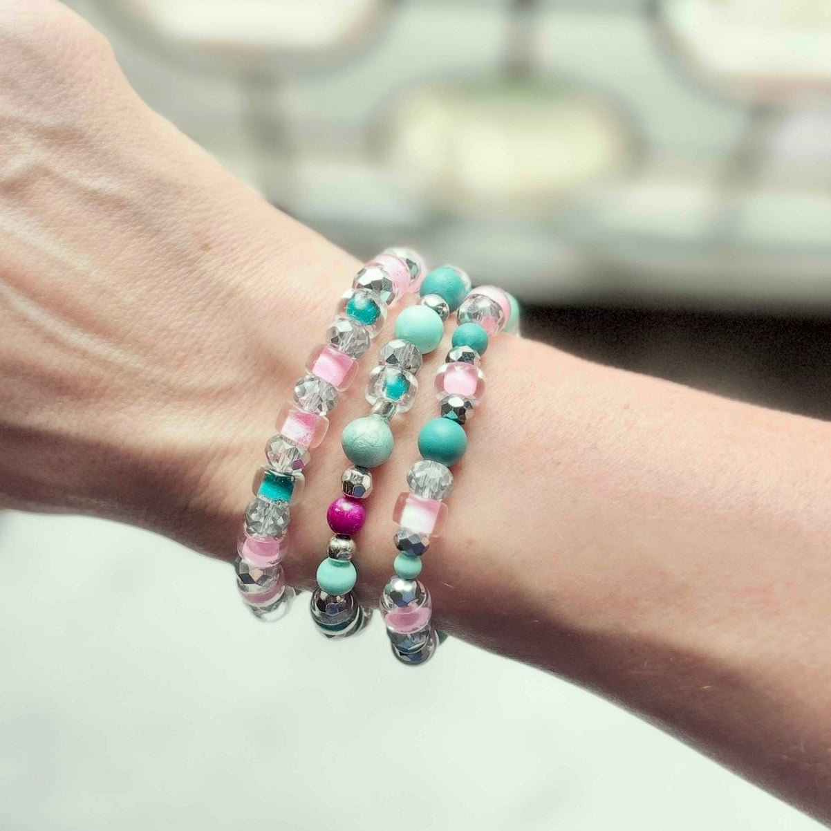 Wren | Amethyst, Sea Green, Jade, and Pastel Jade | Summer