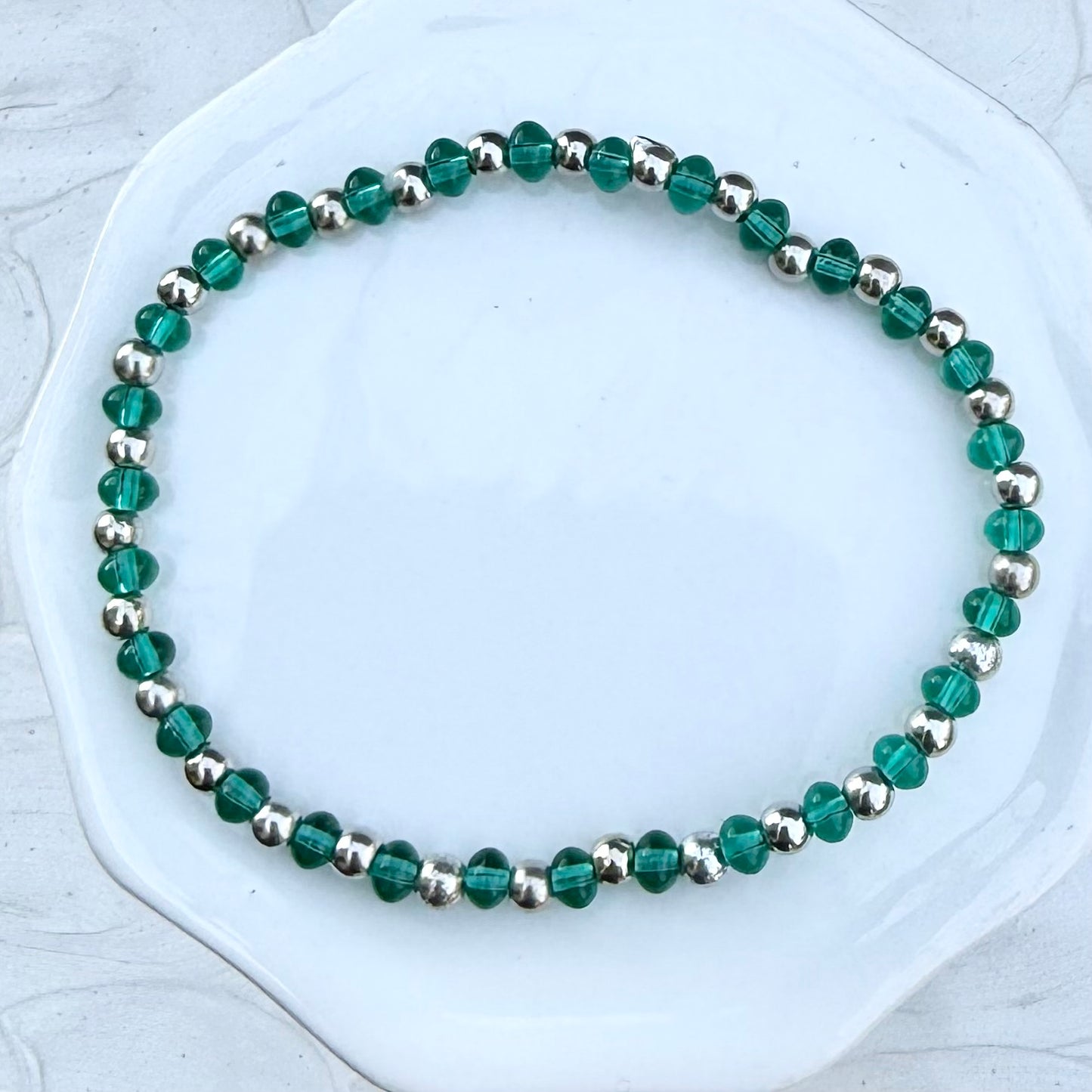 Wren | Light Emerald and Silver | Winter