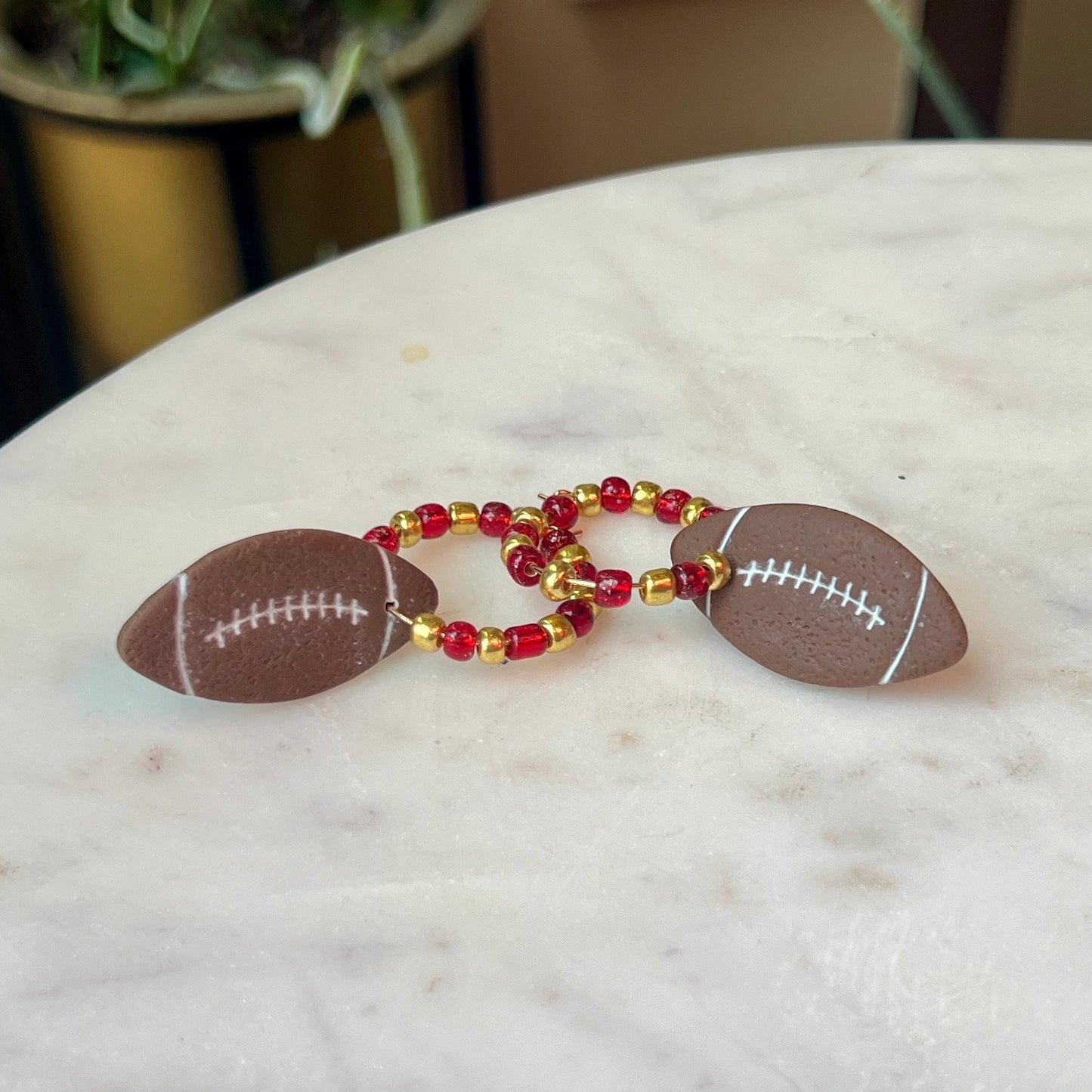 KC Football | Beaded Hoops | Spring and Autumn