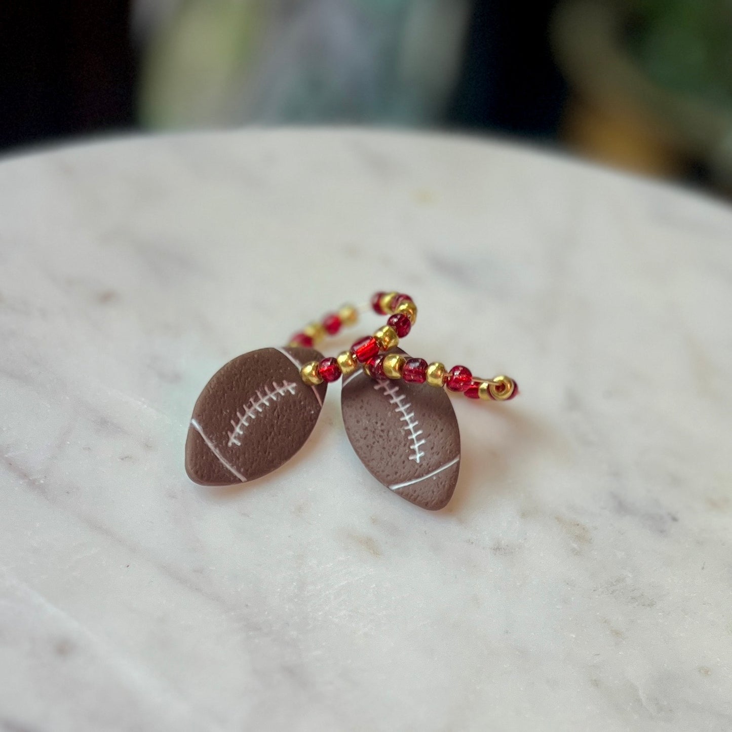 KC Football | Beaded Hoops | Spring and Autumn