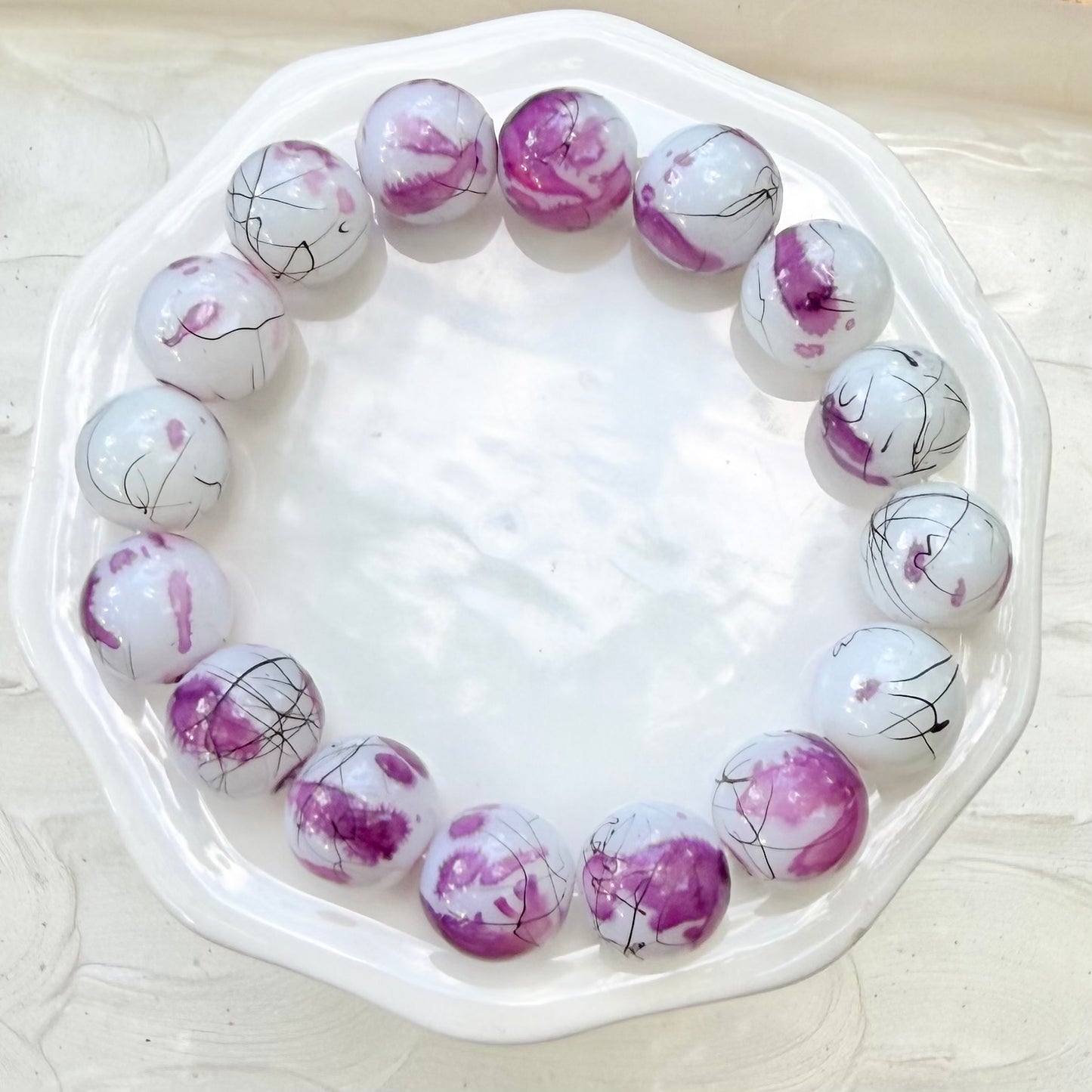 Mabel | Plum and Soft White Floral | Summer