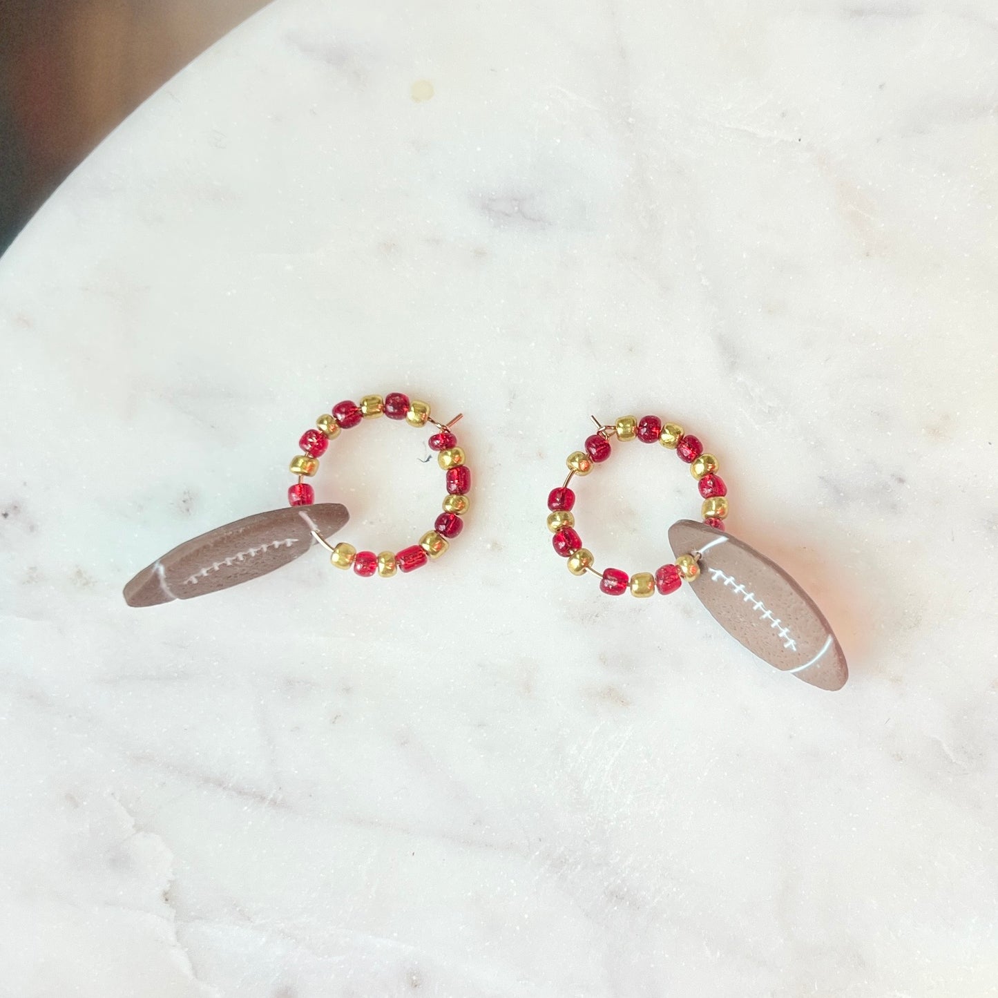 KC Football | Beaded Hoops | Spring and Autumn