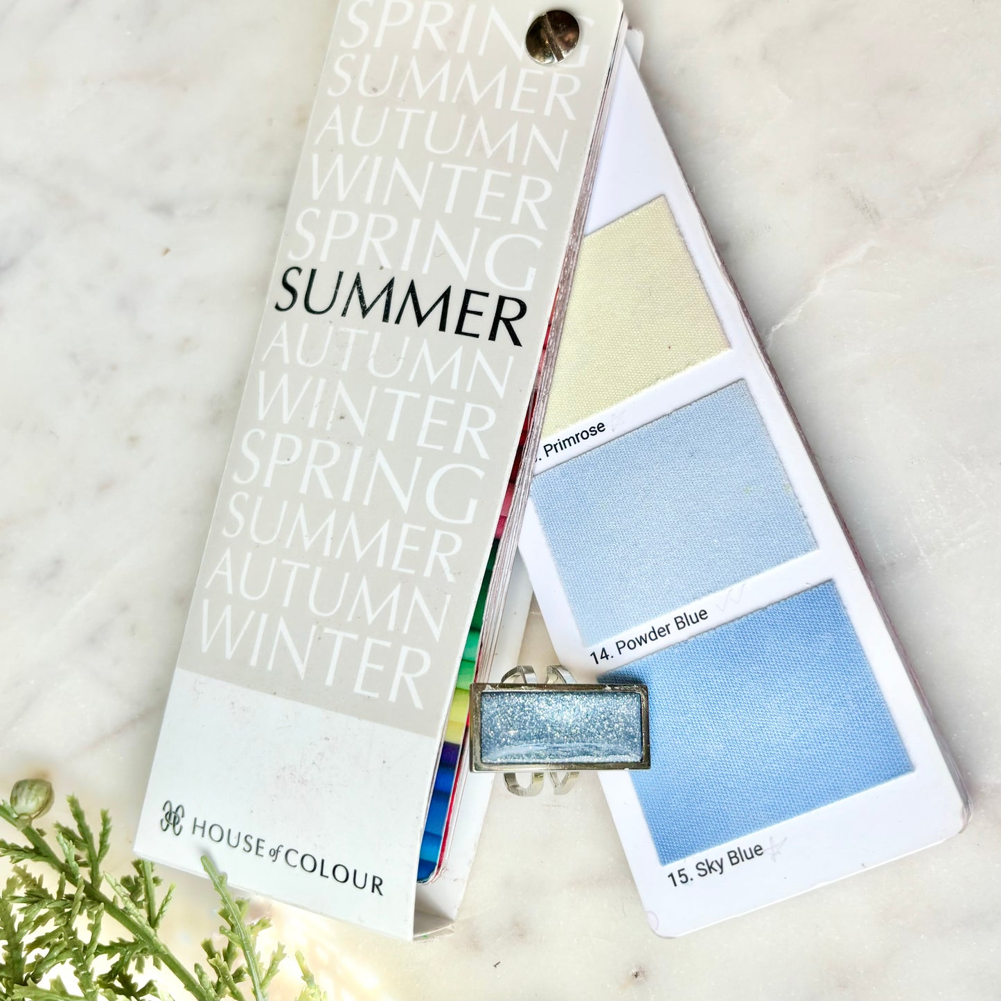Gina | Bevel Studs| Blue Grey | Summer