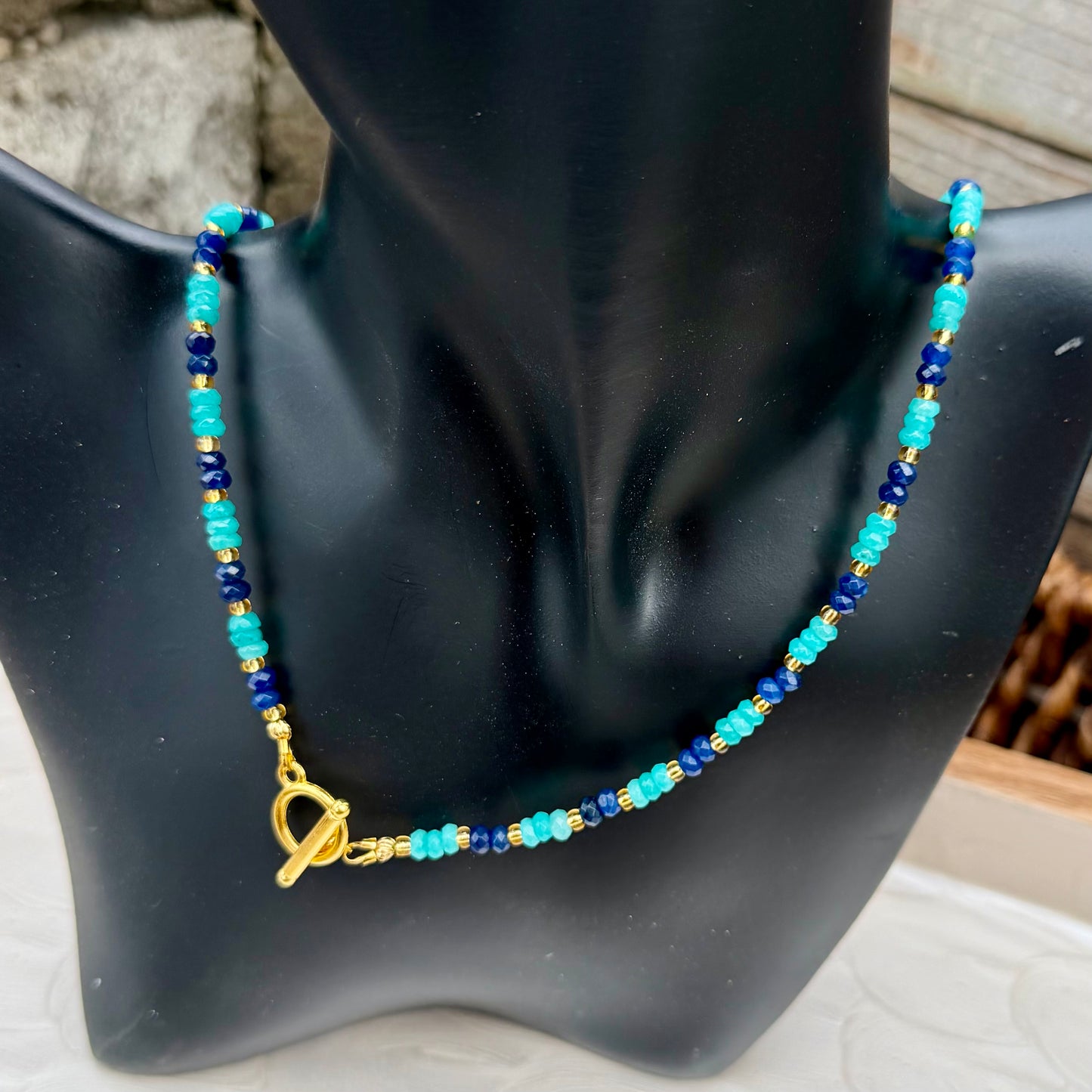 Luciana | Bright Navy and Aquamarine | Spring