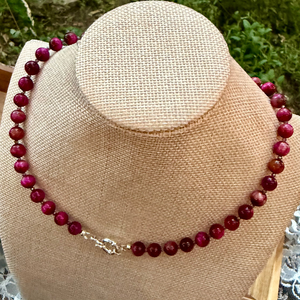 Alice |  Fuchsia and Burgundy| Necklace | Winter