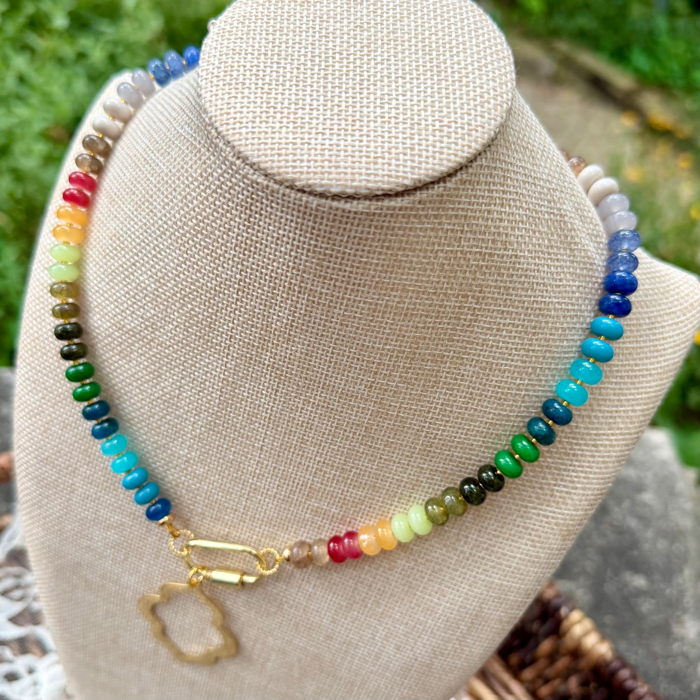Ava | Multicolor with Gold Spacers | Dark Autumn