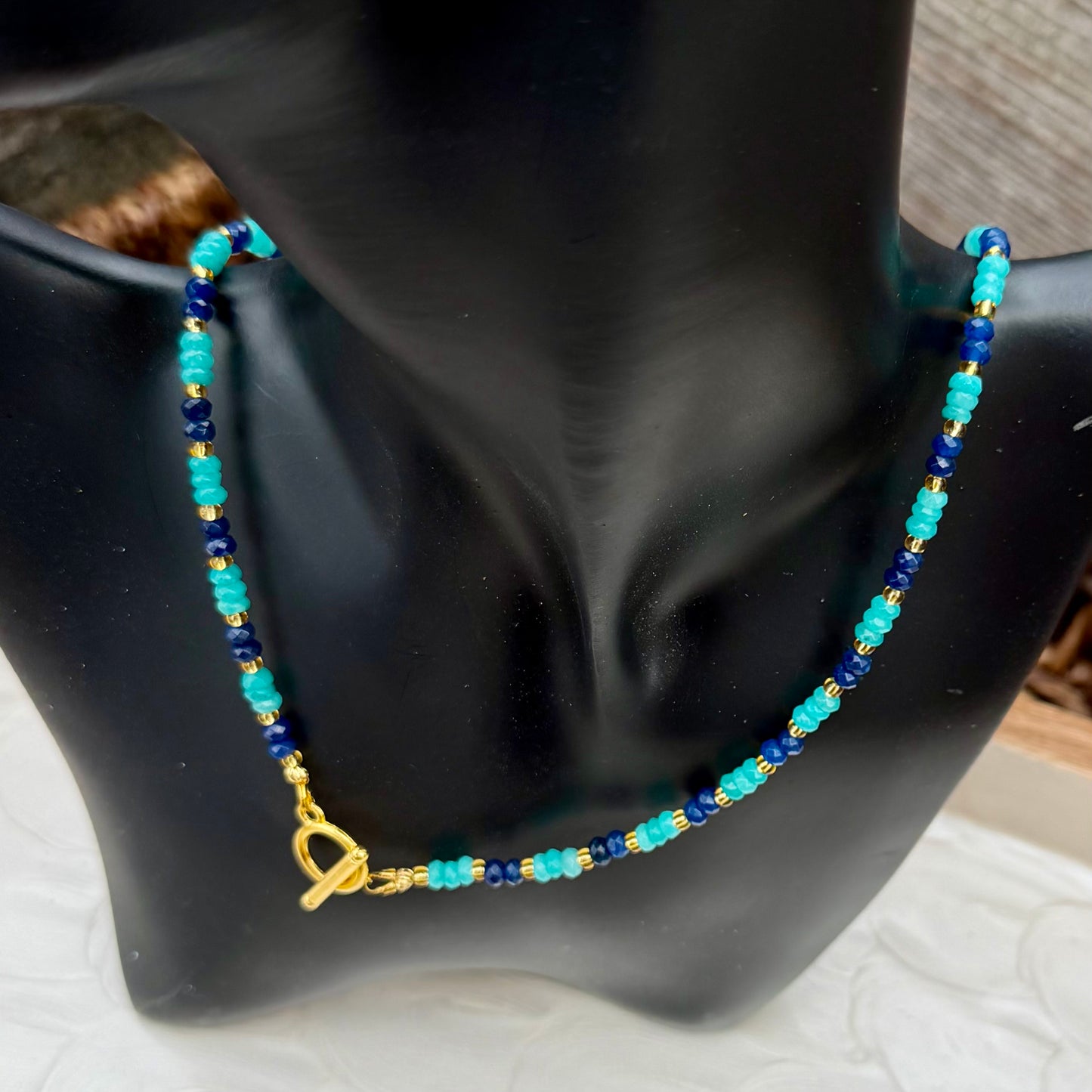 Luciana | Bright Navy and Aquamarine | Spring
