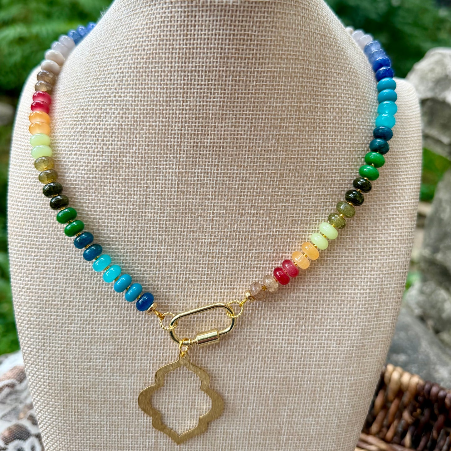 Ava | Multicolor with Gold Spacers | Dark Autumn