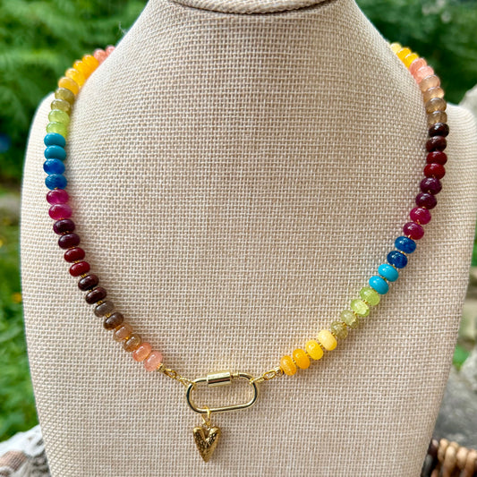 Ava | Rainbow with Gold Spacer | True Autumn