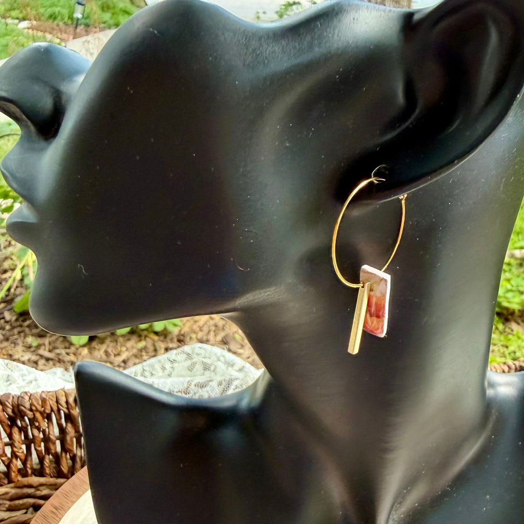 Gwen | Rectangle Hoops | Autumn