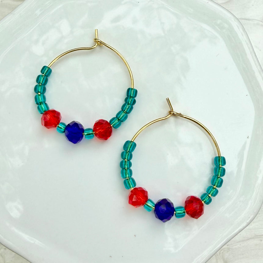 Malia | Poppy, Bright Navy, Turquoise | Spring