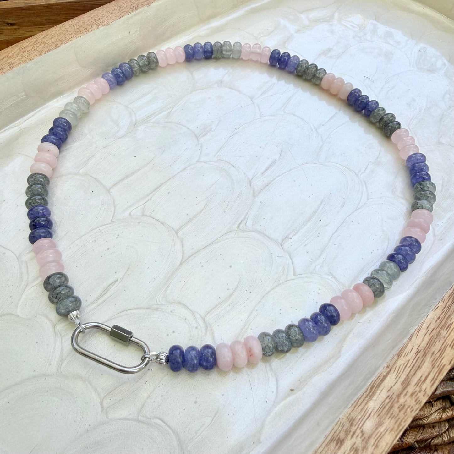 Ava | Delph, Dark Blue Grey, Pastel Rose | Summer
