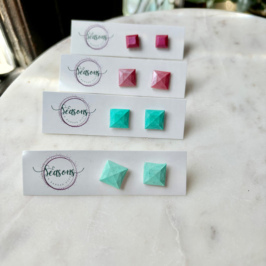 Jewel Stud | Square | Summer and Winter