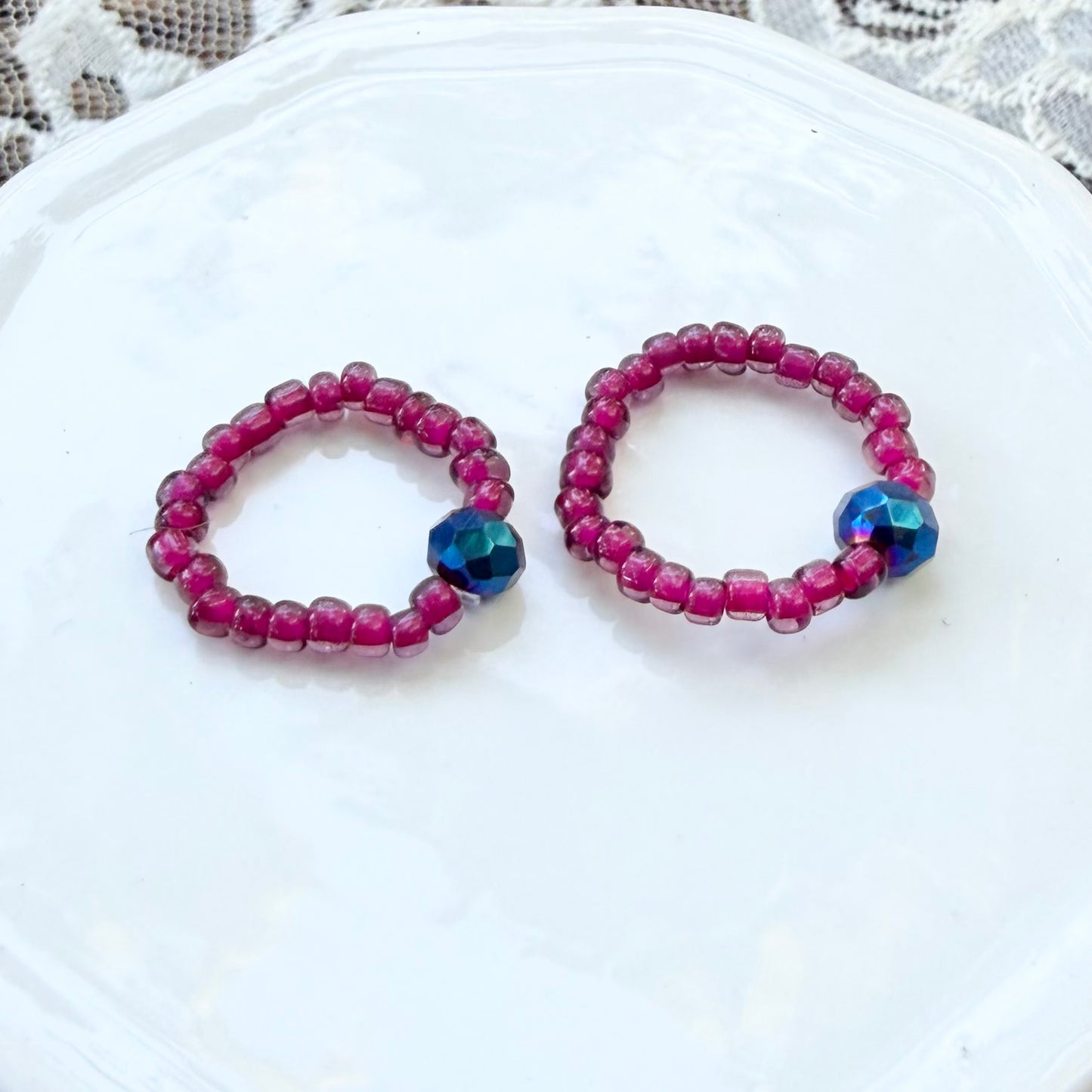 Ella | Ring | Fuchsia and Electric Blue | Winter