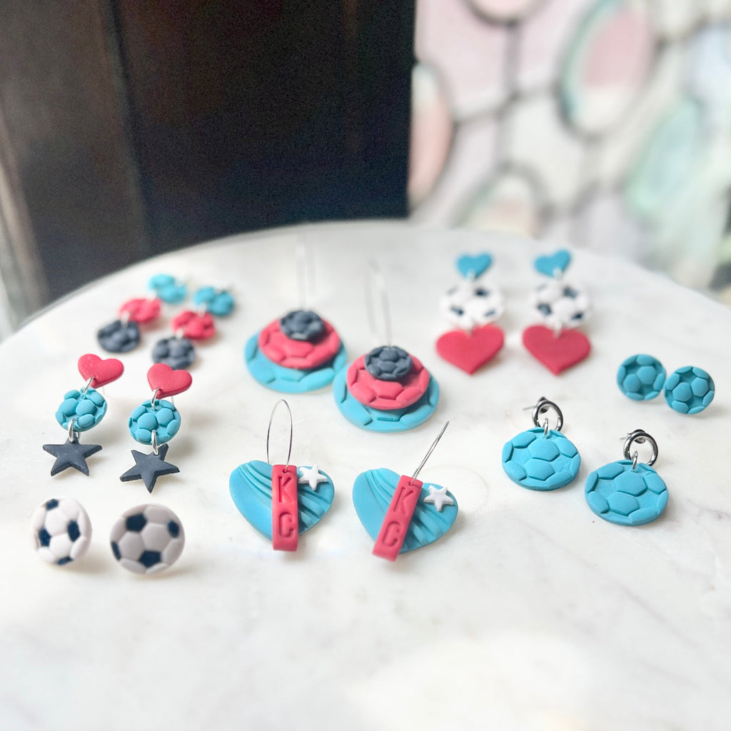 Current | Teal Soccer Ball Stud | Kansas City Current