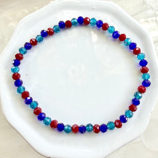 Malia | Carmine, Electric Blue, and Turquoise Blue | Winter