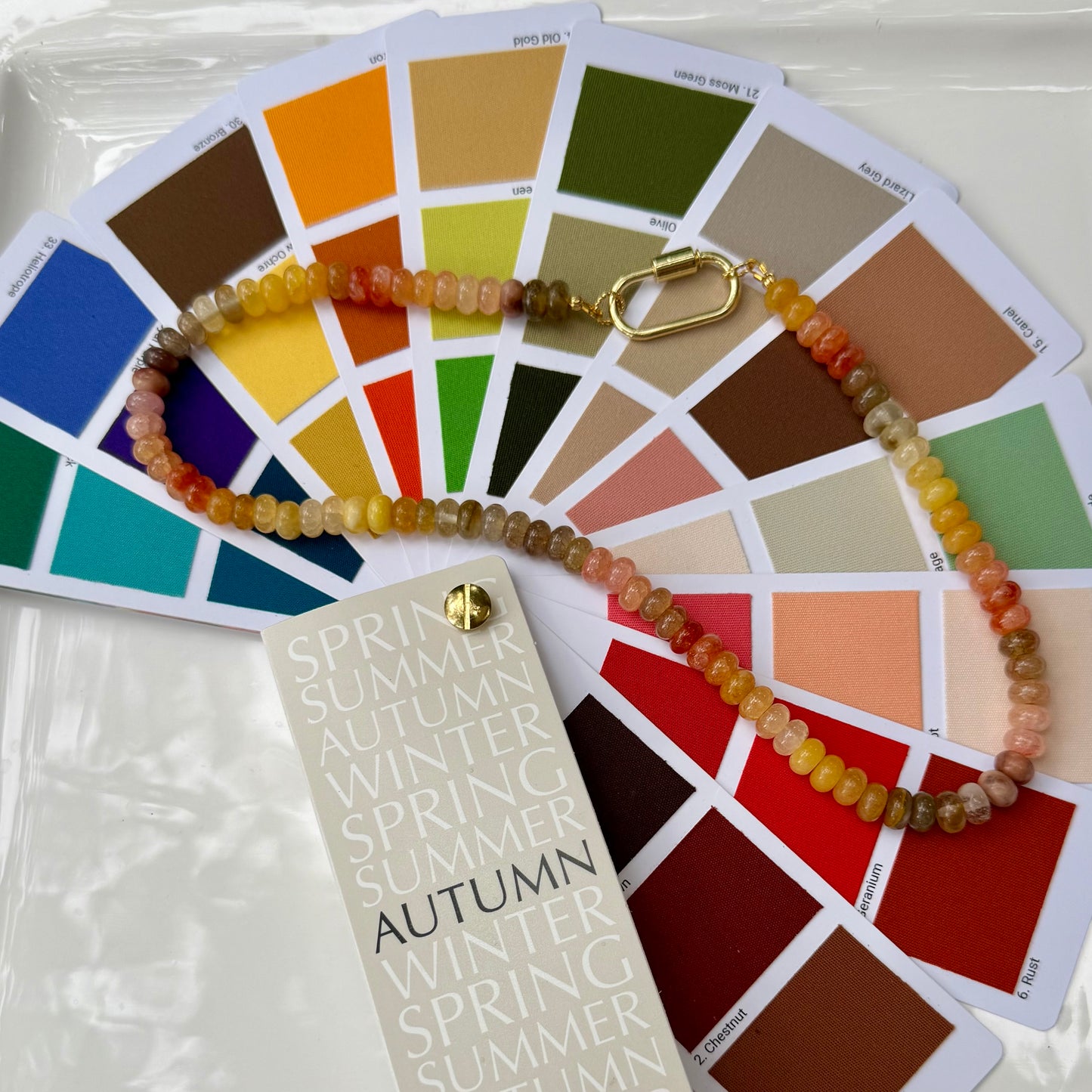 Ava | Coral, Yellow, and Bronze | True Autumn
