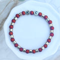 KC Football Bracelets | Red and Gold