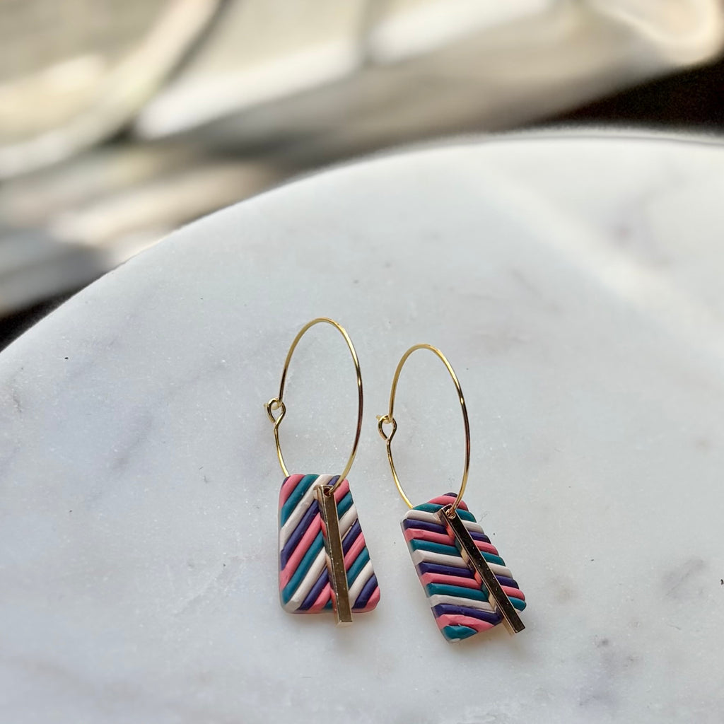 Kya | Rectangular Hoops | Autumn
