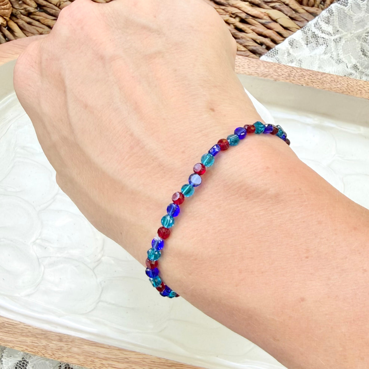 Lina | Electric Blue, Carmine, and Turquoise Blue | Winter