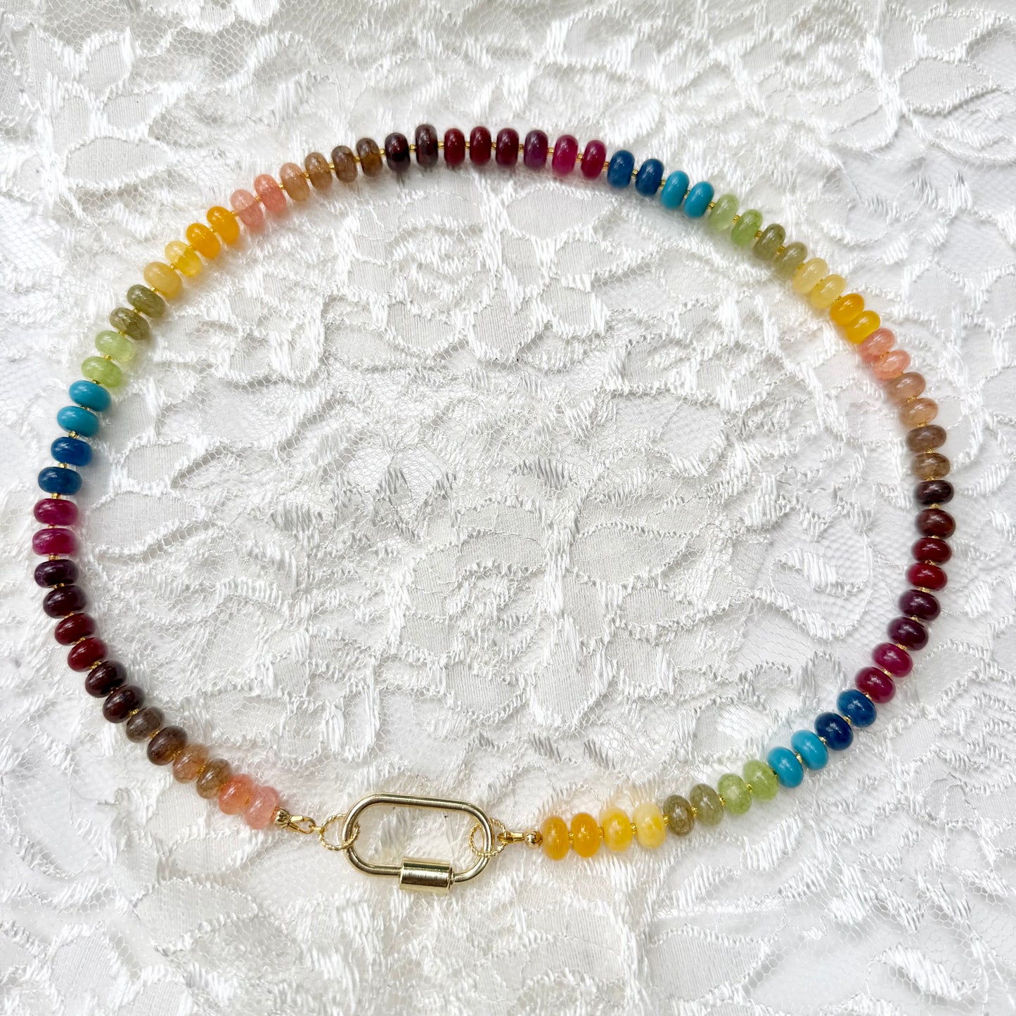 Ava | Rainbow with Gold Spacer | True Autumn