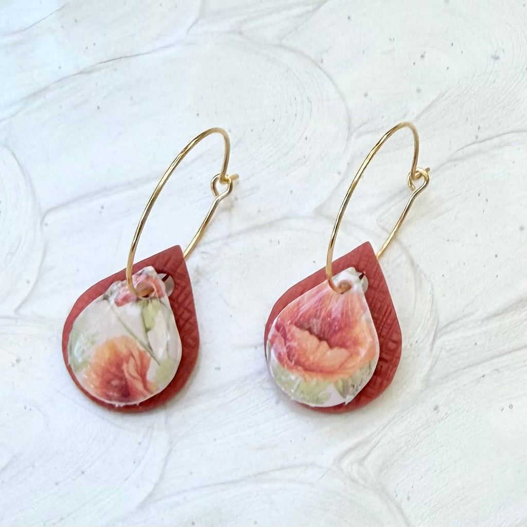 Gwen | Teardrop Hoops | Autumn