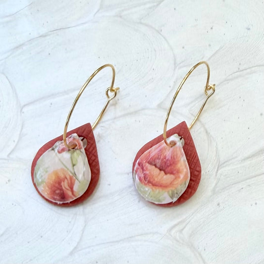 Gwen | Teardrop Hoops | Autumn