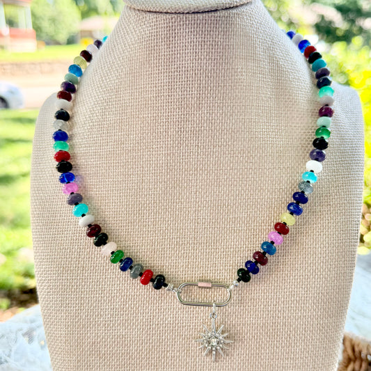 Ava | Scattered Multi with Black Faceted Spacers | Winter