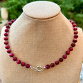 Alice |  Fuchsia and Burgundy| Necklace | Winter
