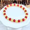 KC Football Bracelet | Opaque Red and Yellow