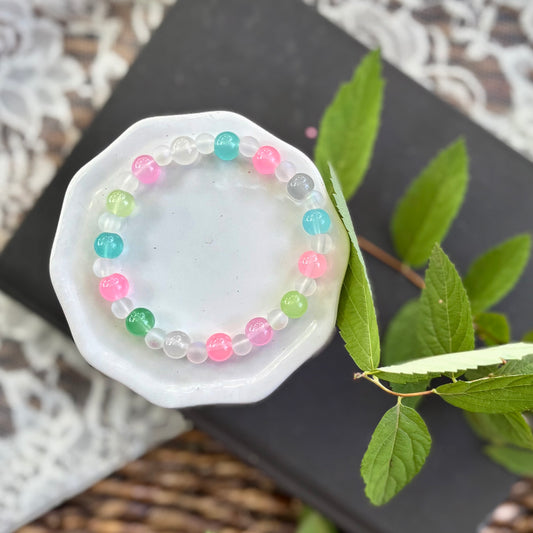 Zoe | Aqua, Apple Green, Geranium Pink