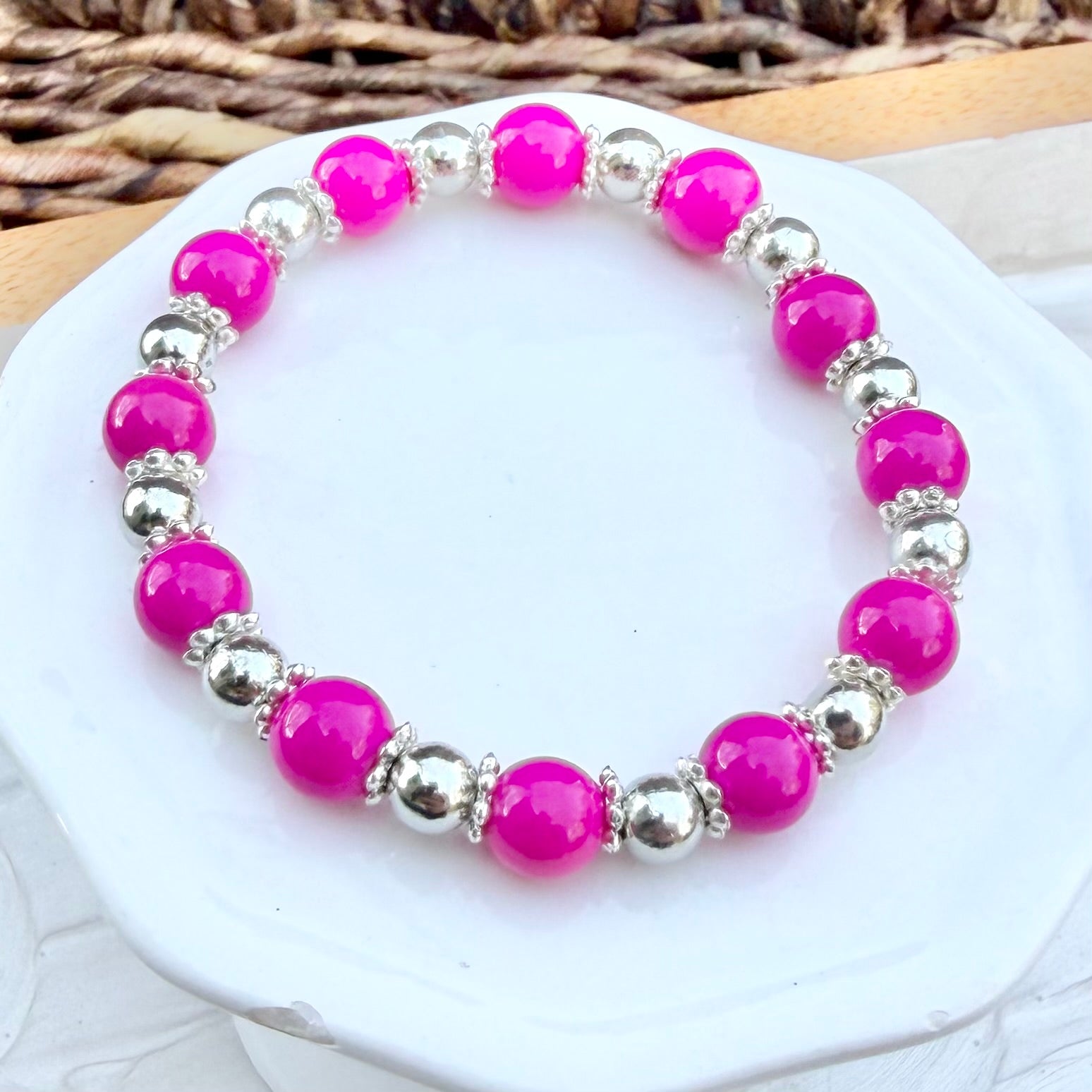 Mabel |  Fuchsia and Silver | Winter