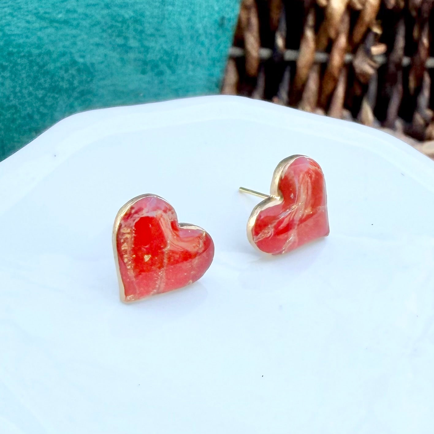 Charlie | Heart Stud | Autumn and Spring