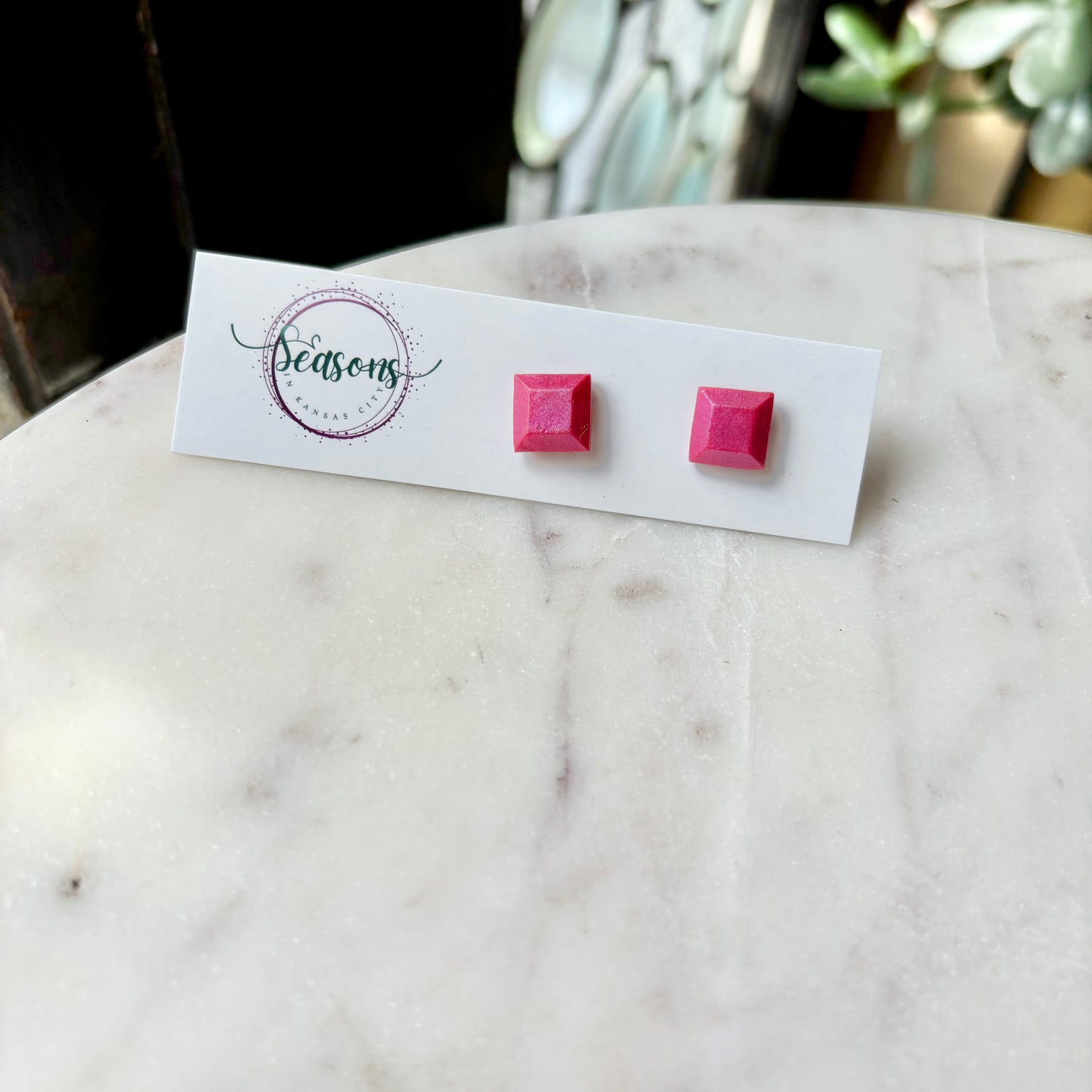 Jewel Stud | Square | Summer and Winter