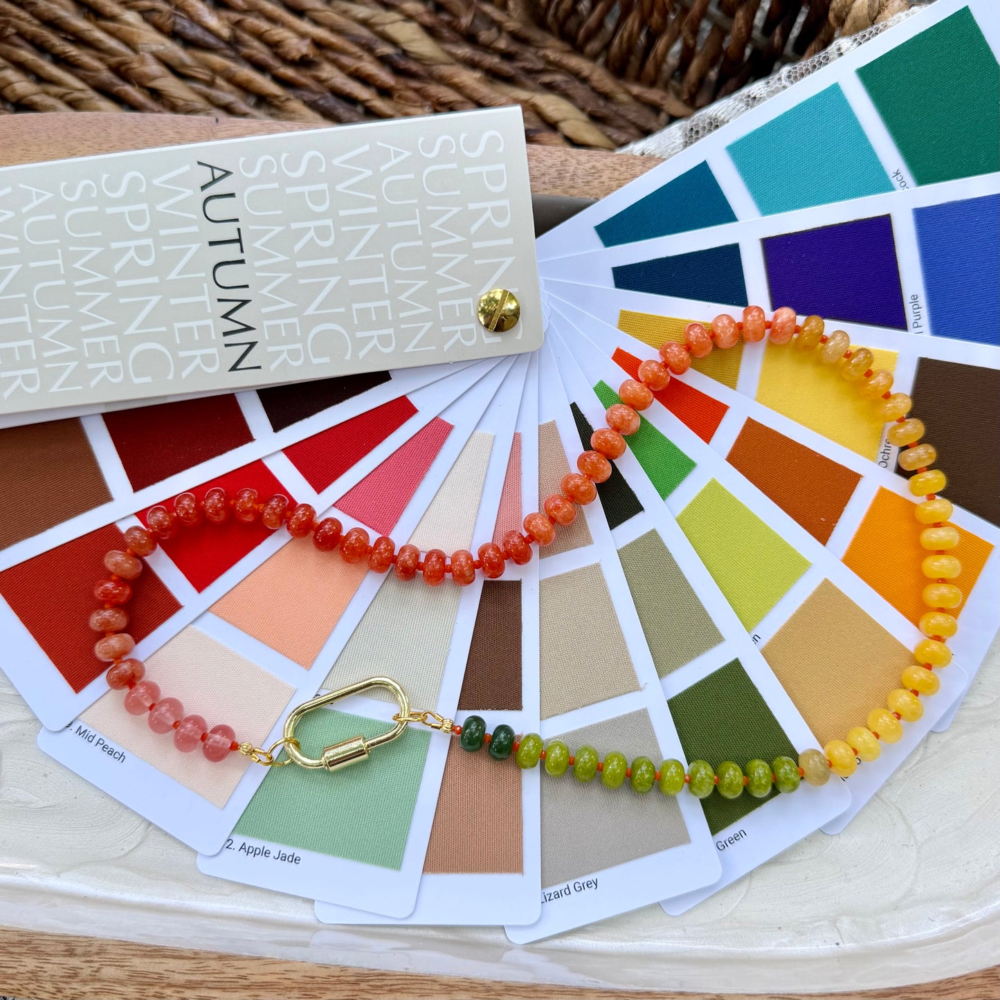 Ava | Orange, Yellow Ochre, Lime Green, and Forest Green | Autumn