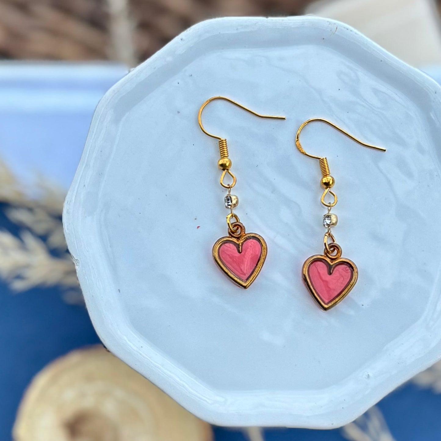 Heart Dangles | Coral | Autumn and Spring