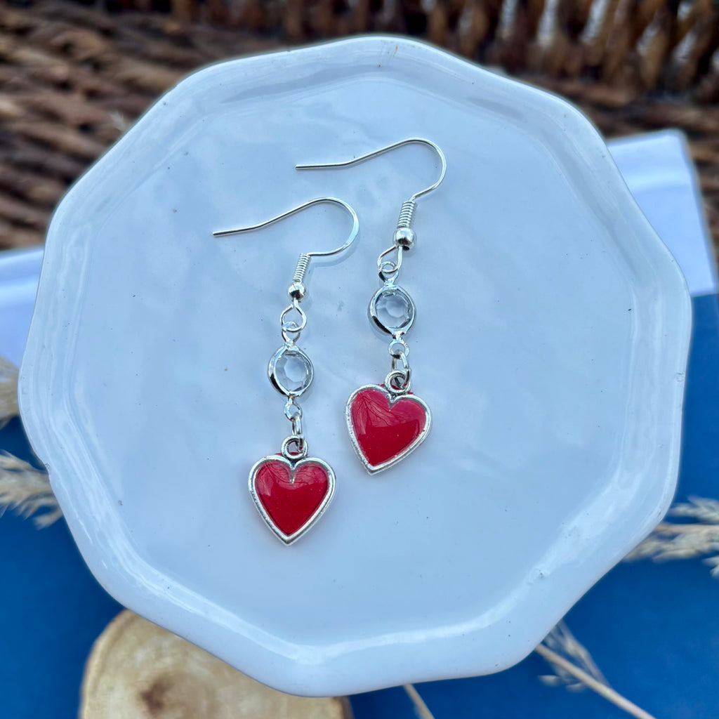 Heart Dangles | Cherry/Carmine | Winter and Summer