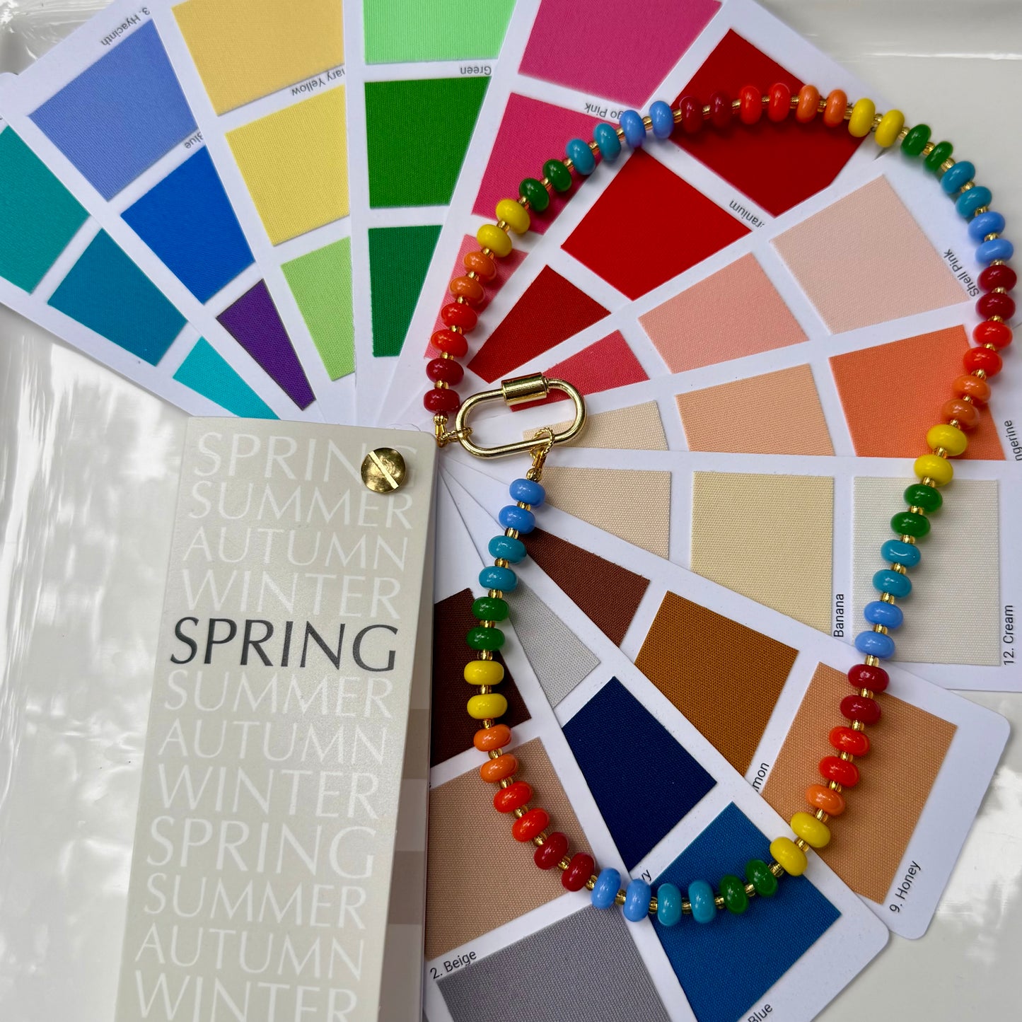 Ava | Rainbow with Gold Spacers | Bright Spring
