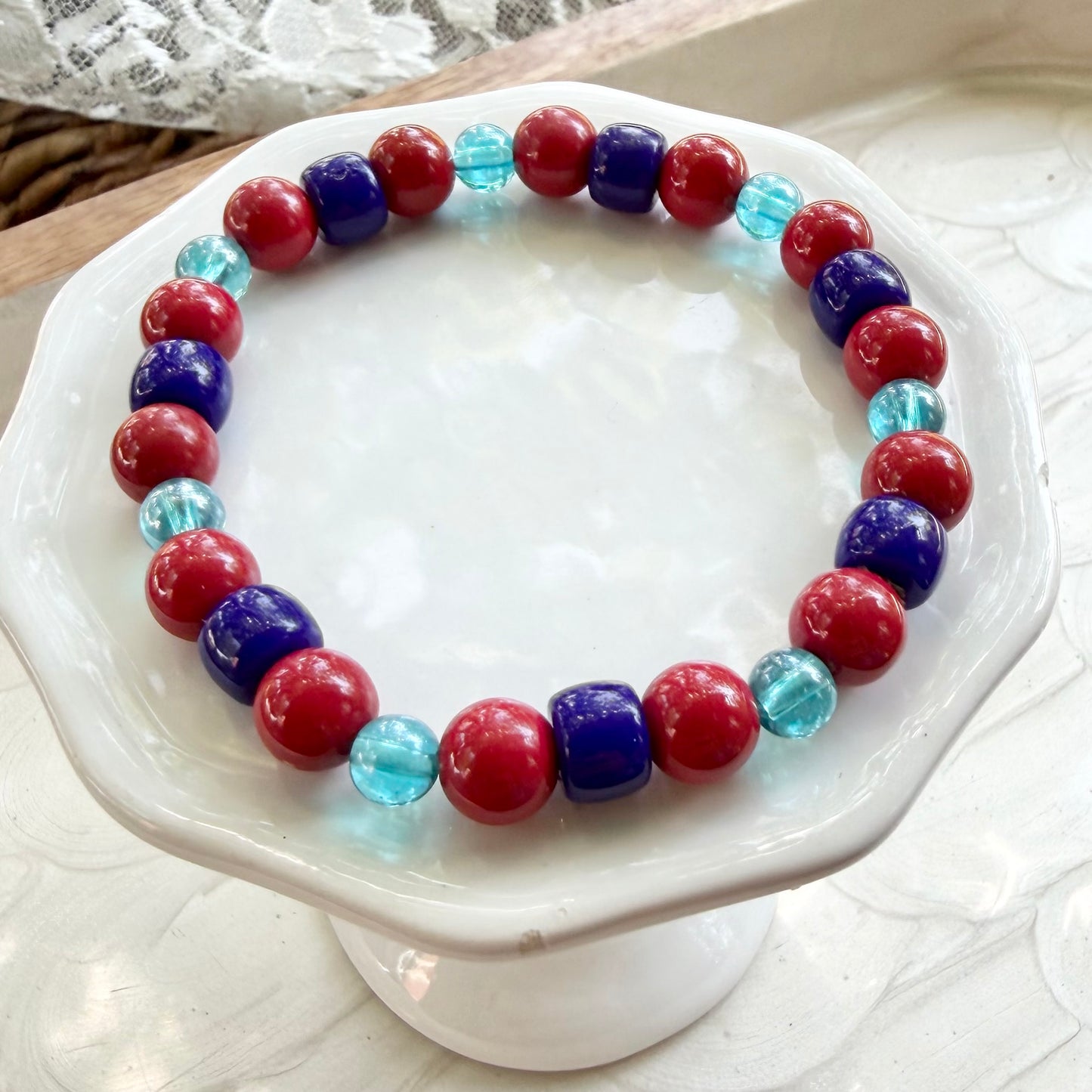 Zoe | Lagoon Blue, Scarlet, Navy | Winter