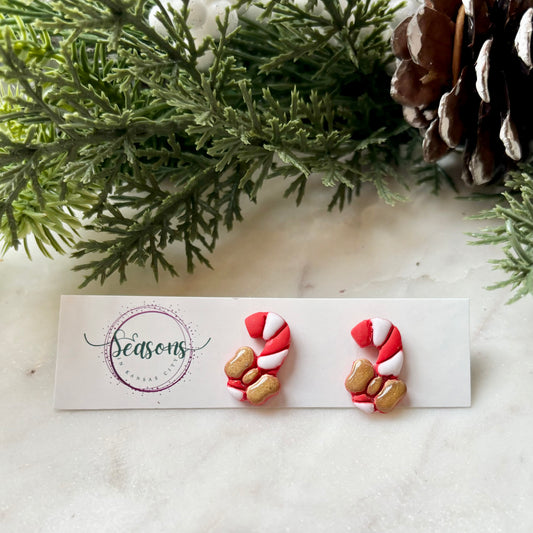 Candy Cane Studs