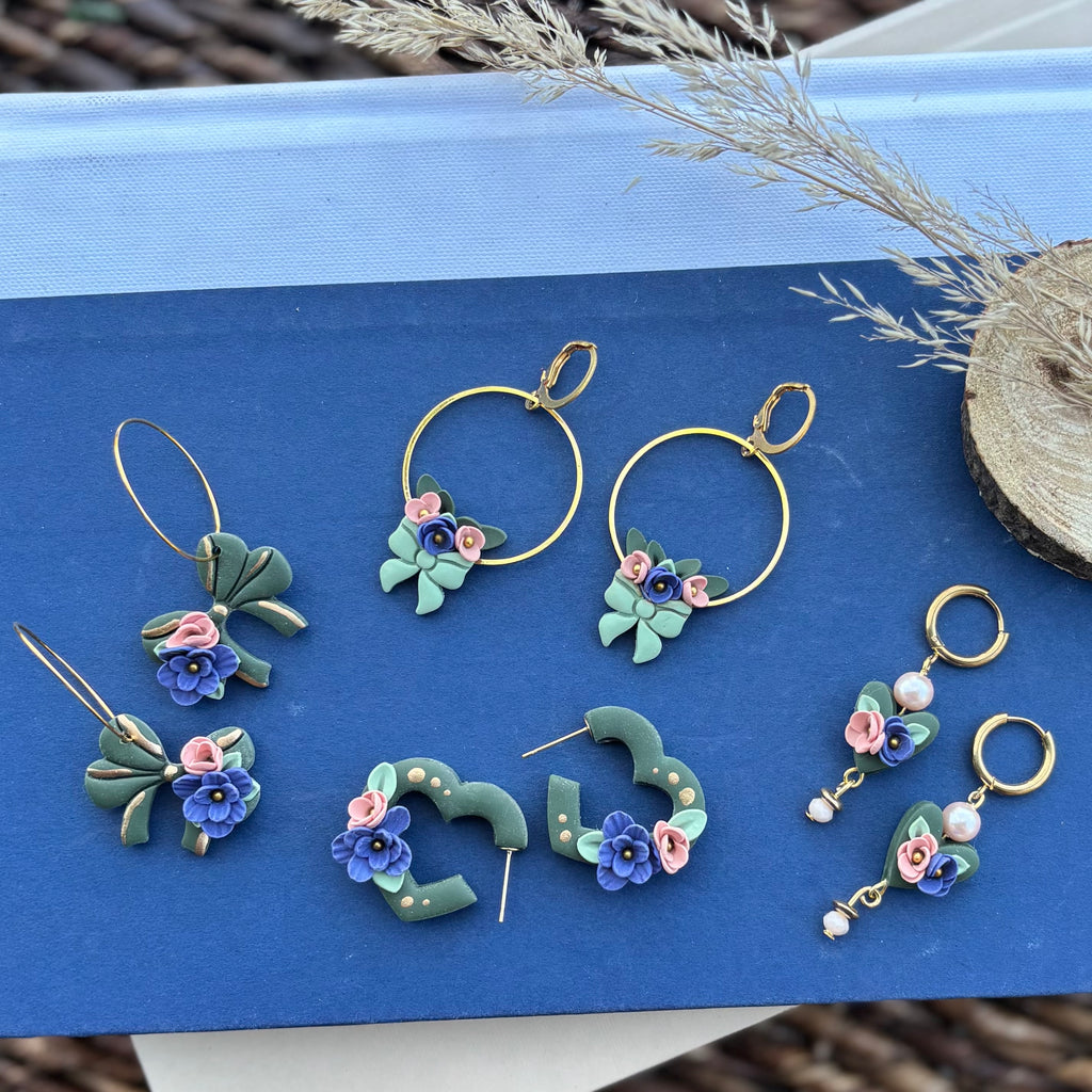 Lyla | Bow Hoops | Autumn
