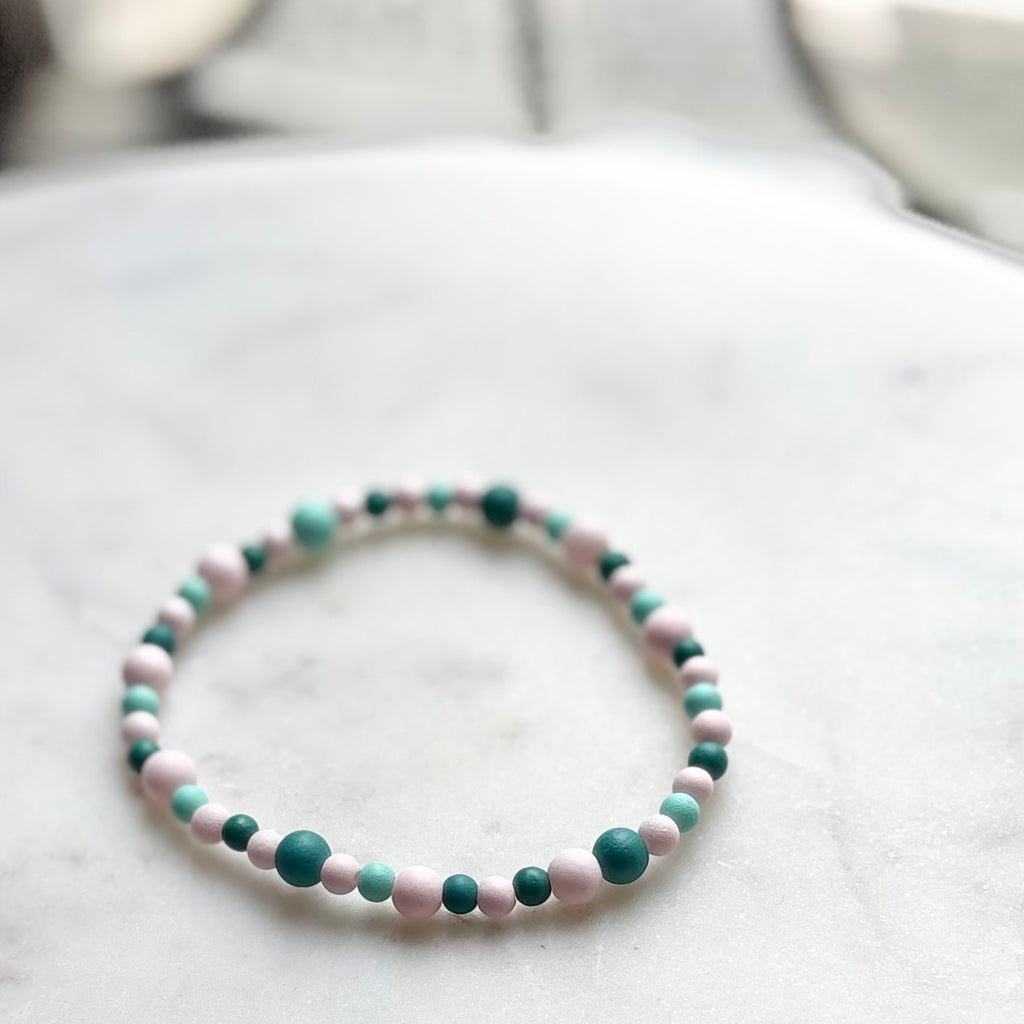 Wren | Pastel Rose, Pastel Jade, and Jade | Summer