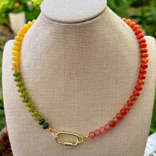 Ava | Orange, Yellow Ochre, Lime Green, and Forest Green | Autumn