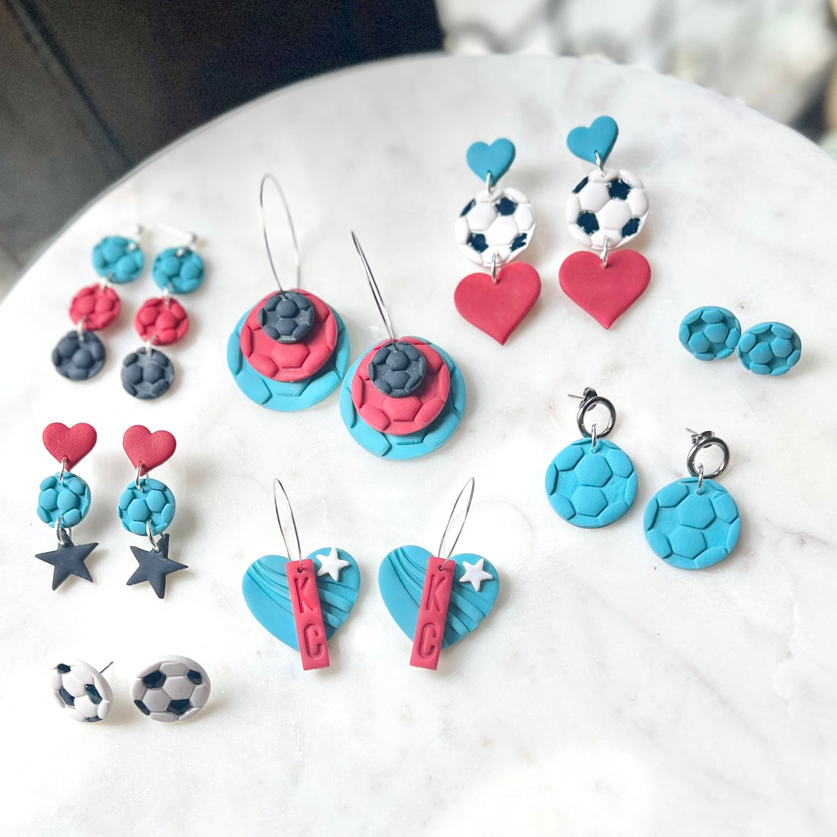 Current | Teal Soccer Ball Stud | Kansas City Current