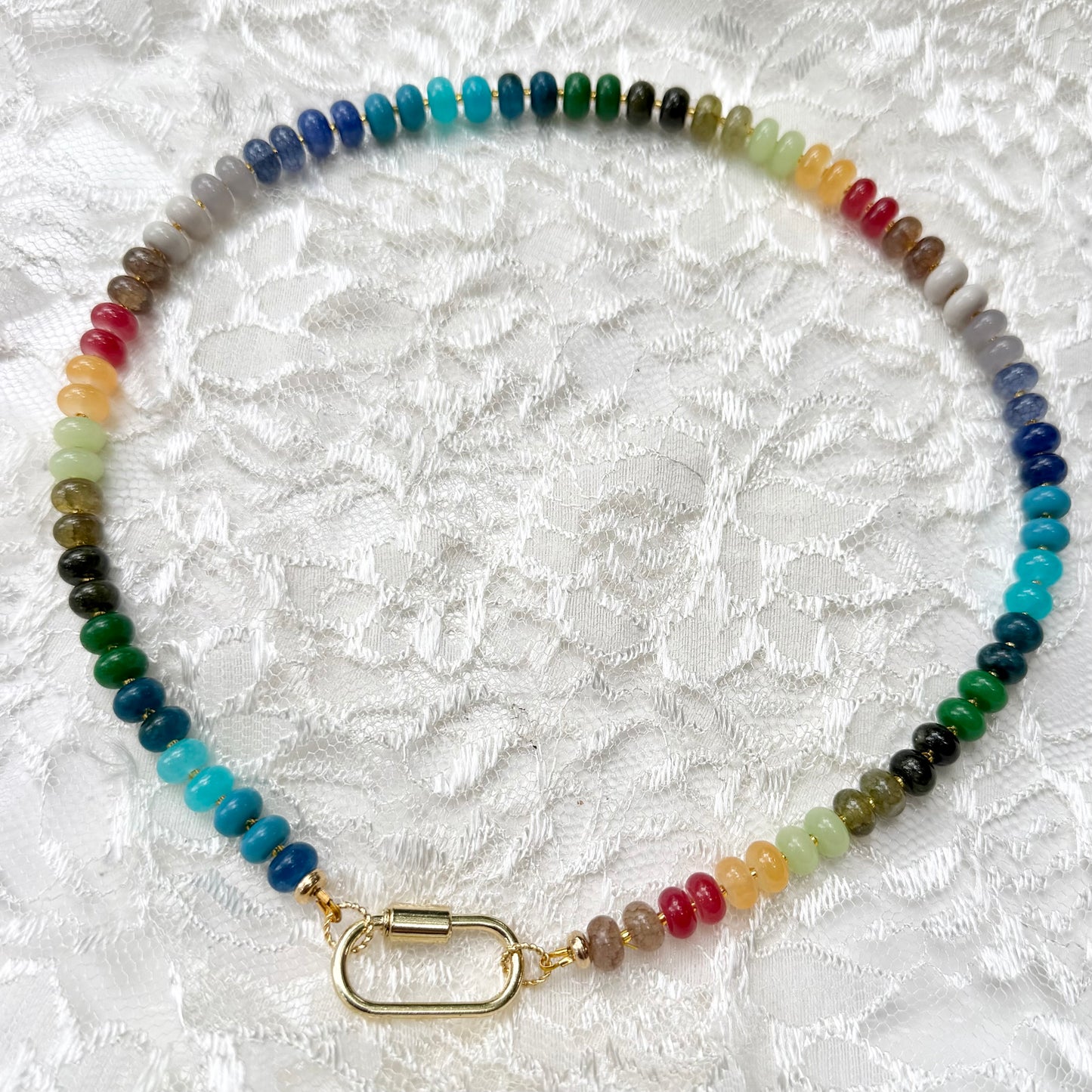 Ava | Multicolor with Gold Spacers | Dark Autumn