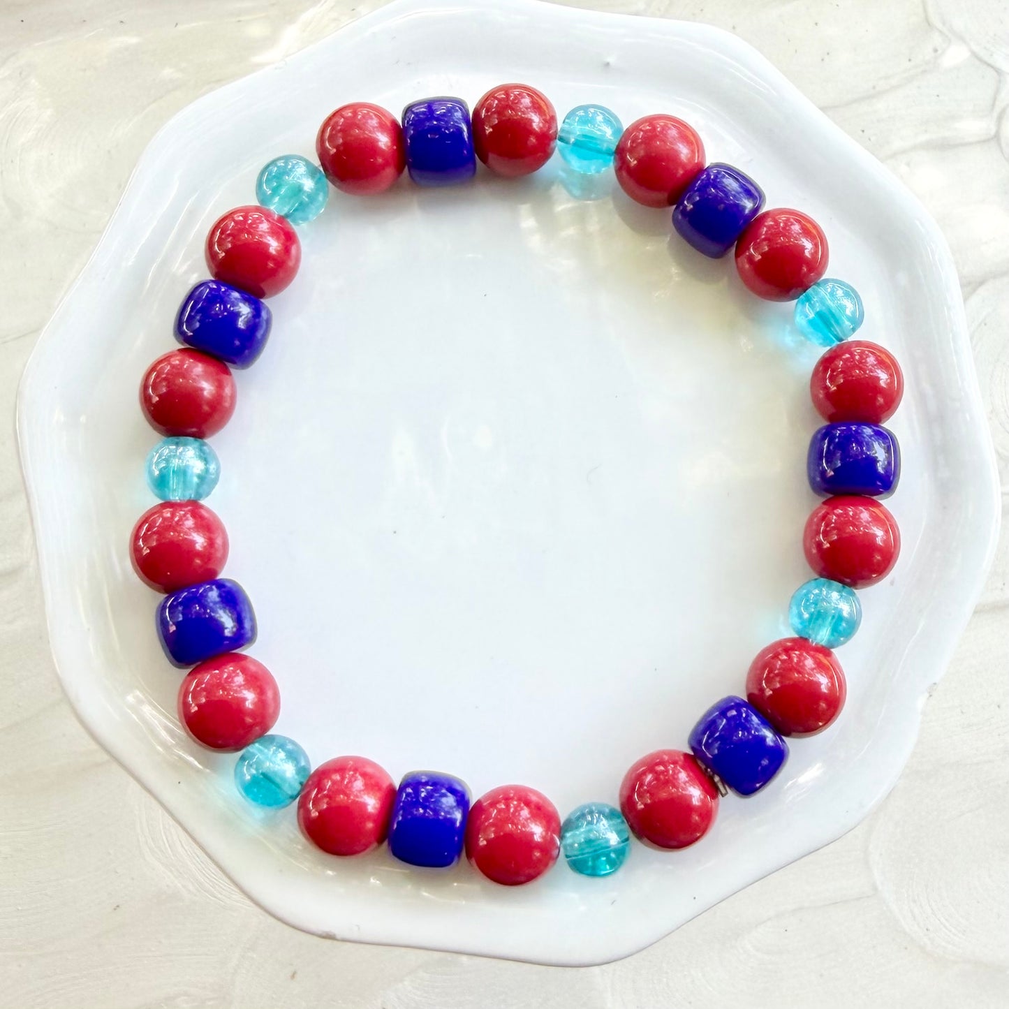 Zoe | Lagoon Blue, Scarlet, Navy | Winter