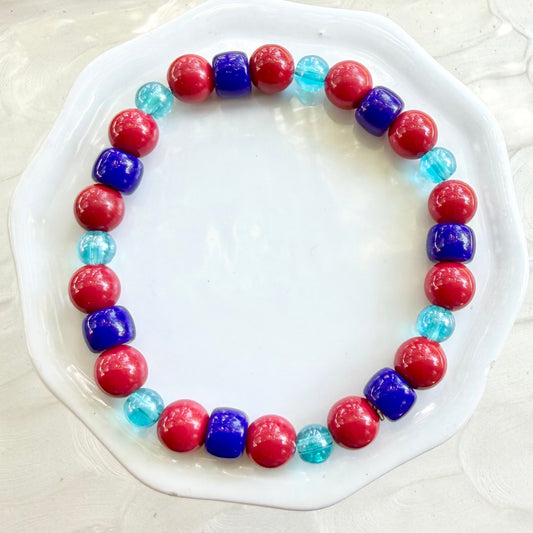 Zoe | Lagoon Blue, Scarlet, Navy | Winter