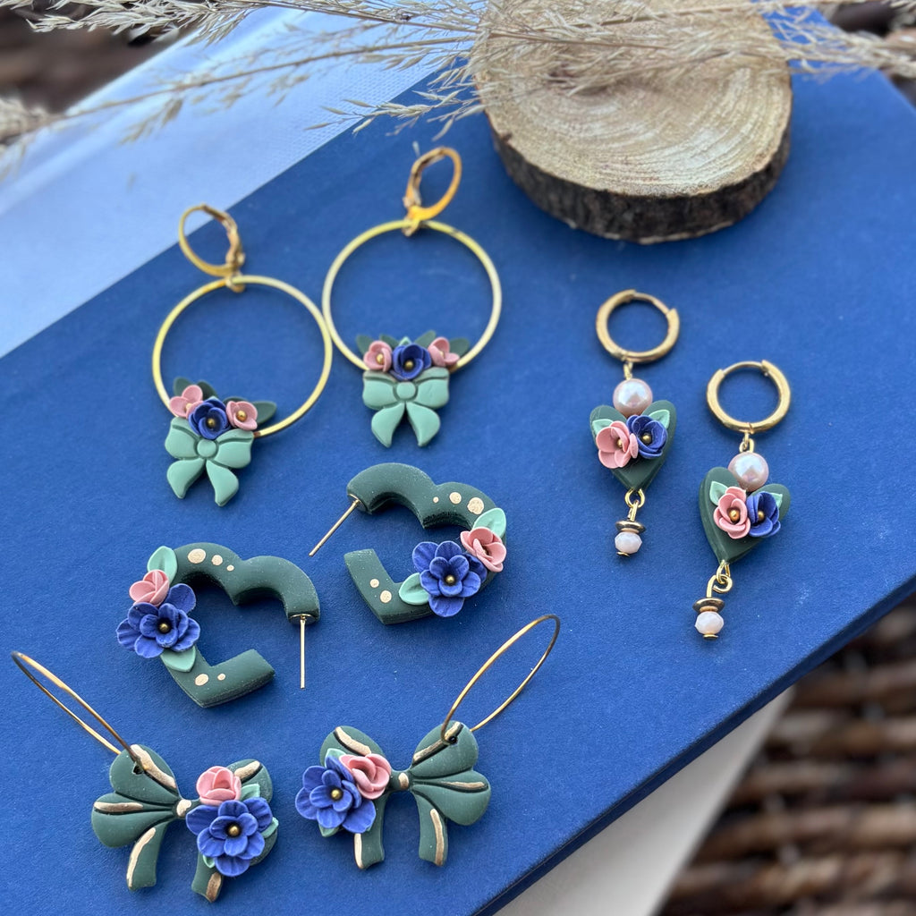 Lyla | Bow Hoops | Autumn
