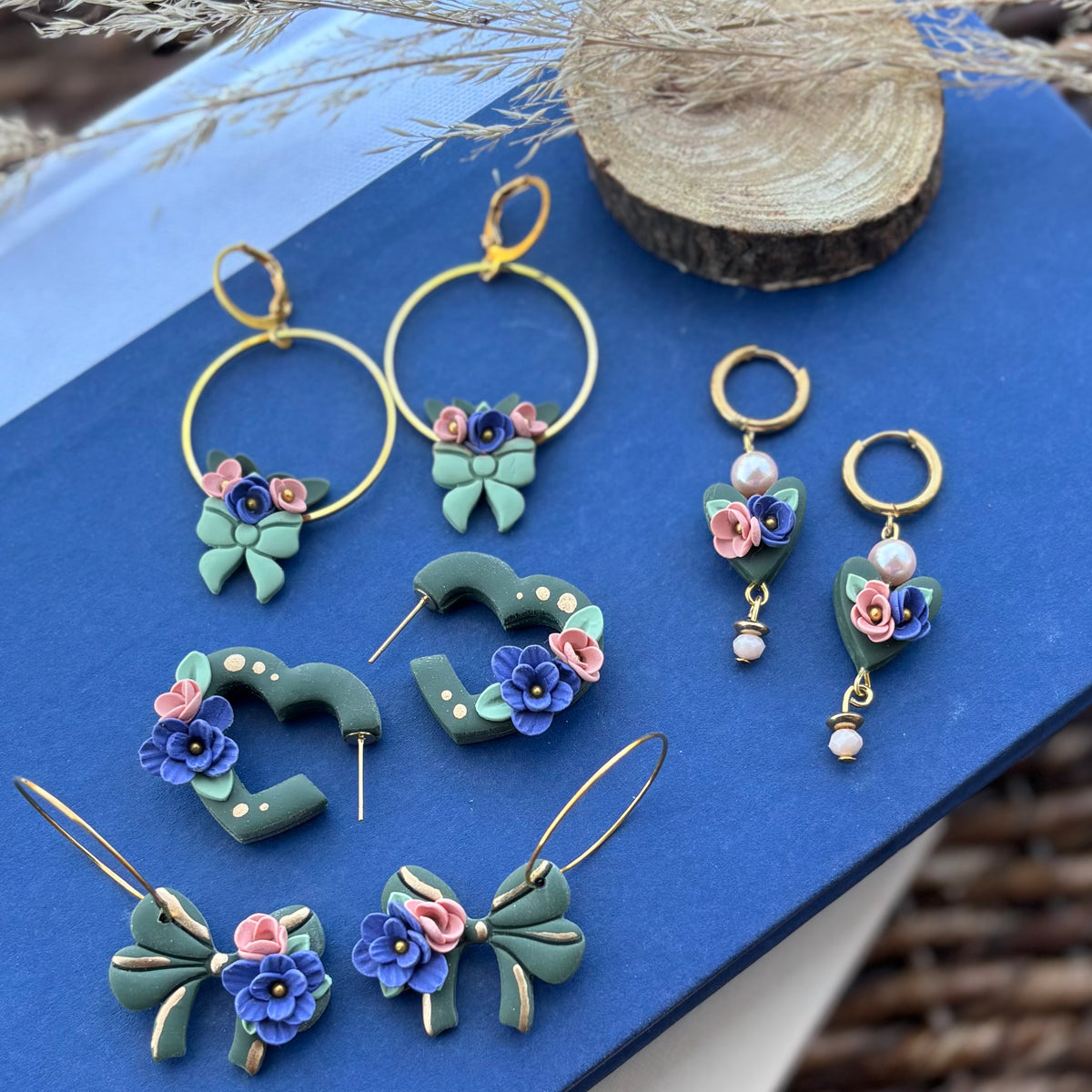 Lyla | Bow Hoops | Autumn